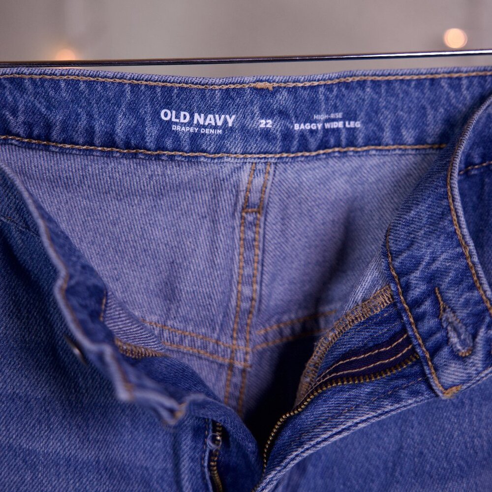 High Rise Baggy Wide Leg Jeans - Women's Old Navy Jeans - Size 22